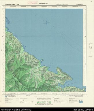 New Caledonia, Kouakoue, Sheet SF-58-XI-4c, 1:50 000