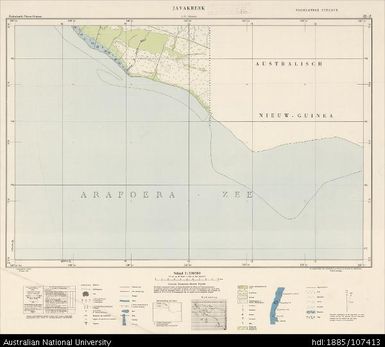 Indonesia, Western New Guinea, Javakreek, Series: Nederlands-Nieuw-Guinea, Sheet 32-Z, 1955, 1:100 000