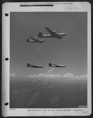 A Formation Of Boeing B-29 "Superfortresses"', Based On Guam, Marianas Islands. May 1945. (U.S. Air Force Number 67922AC)