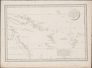 Carte d'une partie du Grand Ocean a l'E. et S.E. de la Nouvelle Guinee pour l'intelligence du voyage de la fregate espagnola la Princesa commandee par D. Franco. [i.e. Francisco] Antonio Maurelle en 1781