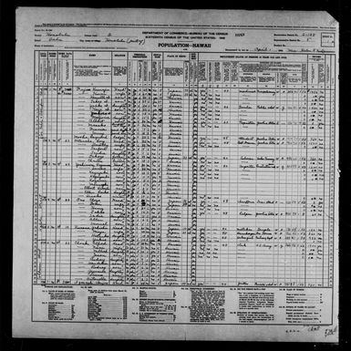 1940 Census Population Schedules - Hawaii - Honolulu County - ED 2-128
