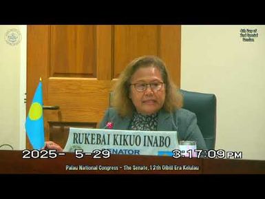 Palau National Congress | 12th OEK, The Senate 4th Day of 2nd Special Session