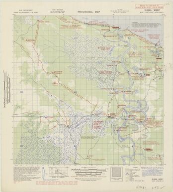 Provisional map, northeast New Guinea: Nubia West (Sheet Nubia West)
