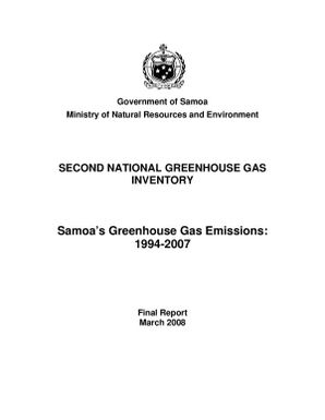 Second national greenhouse gas inventory - Samoa's greenhouse gas emissions: 1994-2007