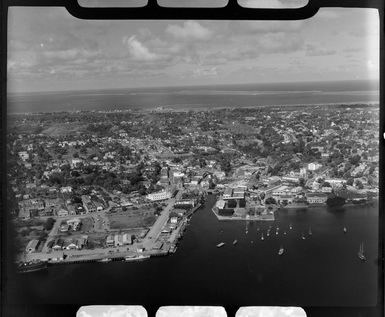 Suva, wharves and city, Fiji