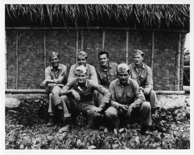 Military personnel at prisoner of war stockade