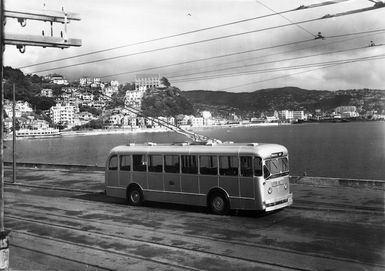 Wellington trolley bus on Oriental Parade