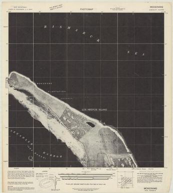 Special map Admiralty Islands (Mokerang , back)