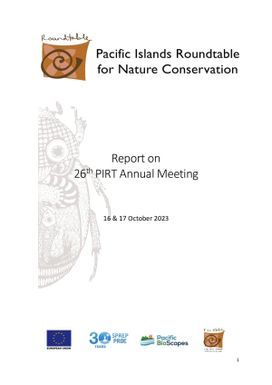 Pacific Islands Roundtable for Nature Conservation 26th Annual meeting - 16 & 17 October 2023