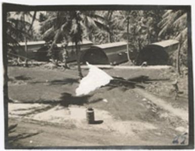 [Officers' quarters at military camp, Saipan]