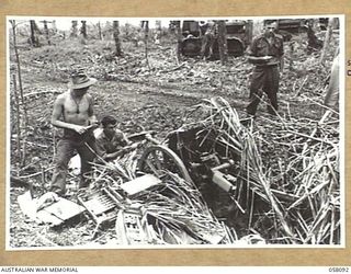 KAKAKOG AREA, NEW GUINEA, 1943-10-02. JAPANESE 37 MM GUN ABANDONED NEAR THE BUMI RIVER