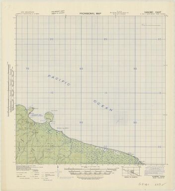 Provisional map, northeast New Guinea: Vanimo East (Sheet Vanimo East)