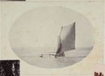 Outrigger canoe with sail. From the album: Cook Islands