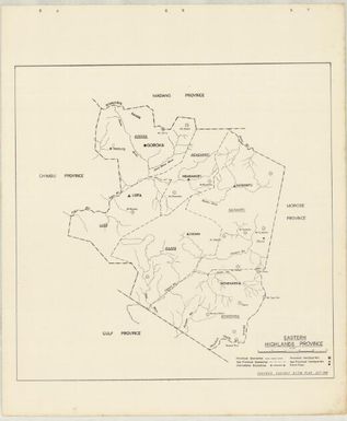 P.N.G. sub-provincial boundaries (Sheet Eastern Highlands province)