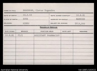 Bhashkar, Cletus Yogendra