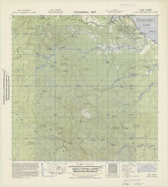 Provisional map, northeast New Guinea: Uvo East (Sheet Uvo East)