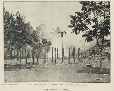 An example of the incendiary work of Mata'afa's people