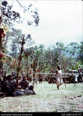 People gathered in the shade