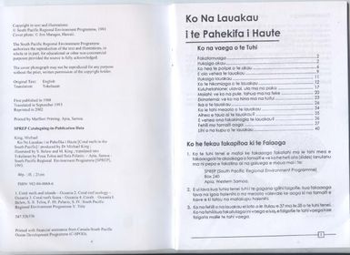 Ko na lauakau i te Pahefika Saute [Coral reefs in the South Pacific] / produced by Dr Michael King... ; translated into Tokelauean by Foua Toloa and Suia Pelasio