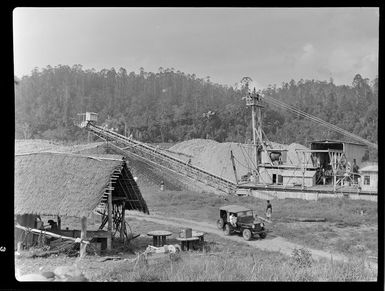 Dredging for [gold?], Bulolo, Morobe, Papua New Guinea