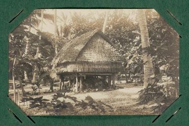 Building with coconuts stored beneath. From the album: Banaba (Ocean Island)