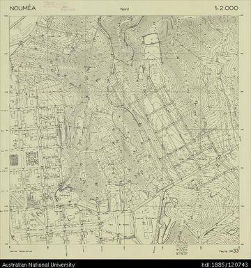 New Caledonia, Noumea, Sheet 33, 1:2 000