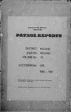 Patrol Reports. Madang District, Madang, 1960 - 1961