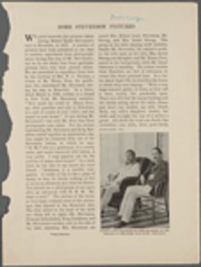 Robert Louis Stevenson and King Kalakaua on the veranda of the royal boat-house, Honolulu.