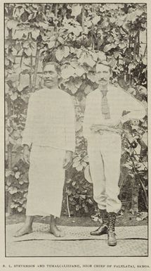 R. L. Stevenson and Tumalcaliifanu, High Chief of Falelatai, Samoa