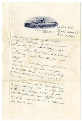 [Letter from Erminio J. Brignole to Don, October 9, 1941]