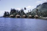 French Polynesia, beach houses at Bali Hai Resort on Moorea Island