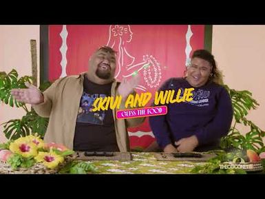 Willie & Skivi eat "tree bark" in 'Guess The Food'