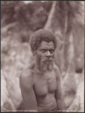 A man of Pentecost Island, New Hebrides, 1906 / J.W. Beattie