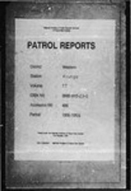 Patrol Reports. Western District, Kiunga, 1968 - 1969