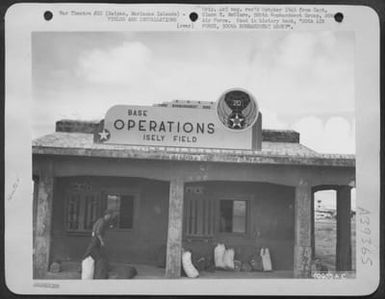 An Old Japanese Strong Point Was Converted To Use As Base Operations For The B-29 'Superforts', Isley Field, Saipan, Marianas Islands. Air Transport Command And Transport Air Group Planes Used This Strip Also Until Completion Of Nearby Kobler Field. 500 (U.S. Air Force Number 60985AC)