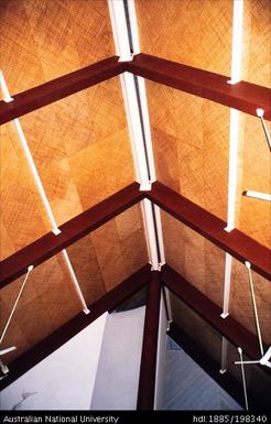 New Caledonia - Jean-Marie Tijbaou Cultural Centre - interior, roof detail