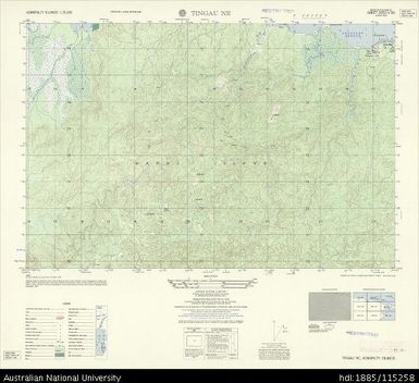 Papua New Guinea, Admiralty Islands, Tingau NE, Series: AMS T893, Sheet 3650 IV NE, 1:25 000, 1958