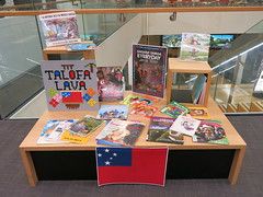 Vaiaso o le Gagana Samoa - Samoa Language Week display: Tūranga