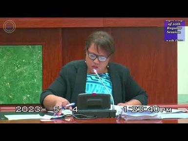 Palau National Congress, 11th OEK | The Senate, 24th Day of 10th Regular Session