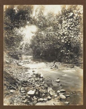 Boy bathing in river. From the album: Samoa