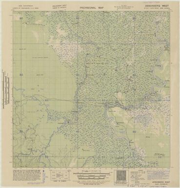 Provisional map, northeast New Guinea: Annanberg West (Sheet Annanberg West)