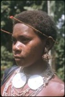 Woman wearing traditional ornaments