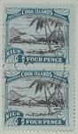 Stamps: Niue and Cook Islands Four Pence