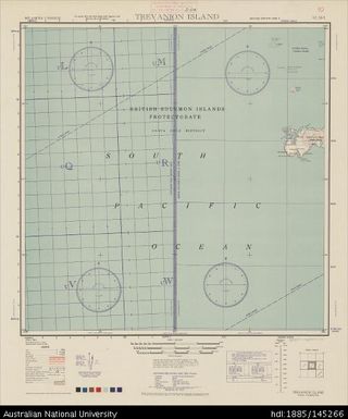 Solomon Islands (Melanesia), Trevanion Island, Series: AMS X401, Sheet SC 58-5, 1944, 1:500 000