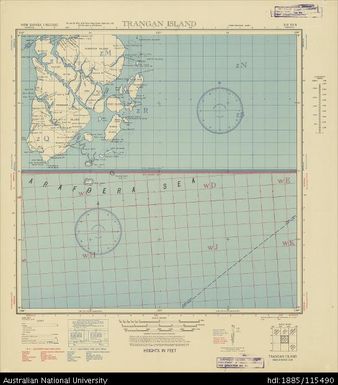 Papua New Guinea, Trangan Island, Series: AMS T401, Sheet SB 53-5, 1944, 1:500 000