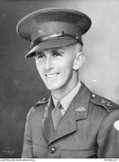 Sepia-toned studio portrait of NX67194 Lieutenant (Lt) Ivan Stanley Clarke, 36th Battalion. Lt Clarke was born at Adelaide, SA, and was a grazier at Running Stream near Mudgee, NSW. He he enlisted ..