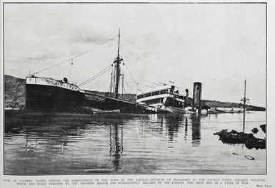 Sunk at Papeete, Tahiti, during the bombardment of the town by two German cruisers on September 22