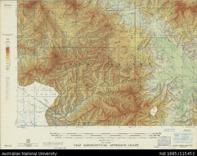 Papua New Guinea, New Guinea, Bena Bena, Aeronautical Approach Chart Series, Sheet 988 C-I-G, 1958, 1:250 000
