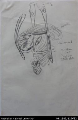 headdress about life size (mask section) - New Ireland