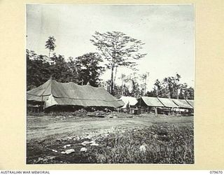 LAE, NEW GUINEA. 1943-12. THE STRIP ADVANCED DRESSING STATION LOCATED NEAR MOUNT LUNAMAN OPERATED BY THE 10TH FIELD AMBULANCE, AUSTRALIAN ARMY MEDICAL CORPS